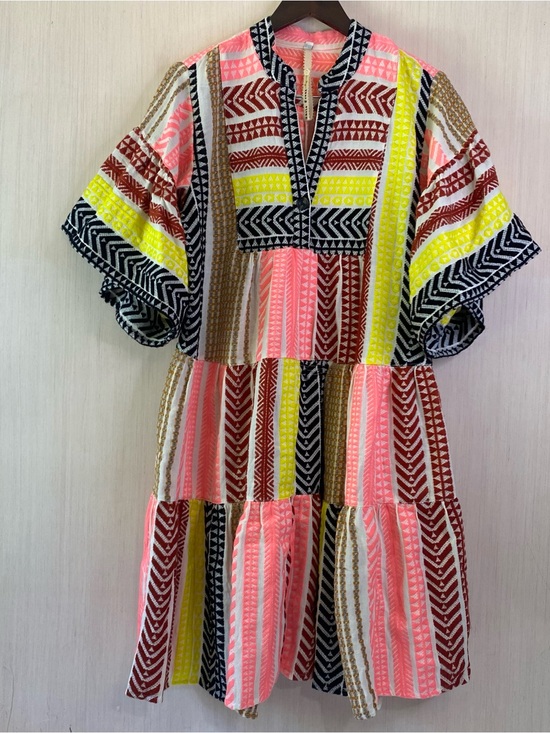 Uncle Frank Dresses & Skirts - Uncle Frank Women’s Global Stripe Oversized Heavyweight Knee Length Dress Large